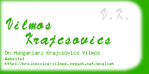 vilmos krajcsovics business card